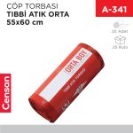 ÇÖP TORBASI TIBBİ ATIK ORTA 575 GR 25Lİ (55*60 CM)