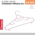 ELBİSE ASKISI STANDART MİMOZA 6LI (TP-127)