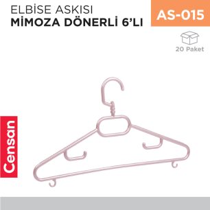 ELBİSE ASKISI MİMOZA DÖNERLİ 6LI (TP 143)