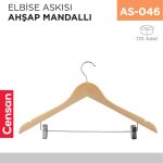 ELBİSE ASKISI AHŞAP MANDALLI