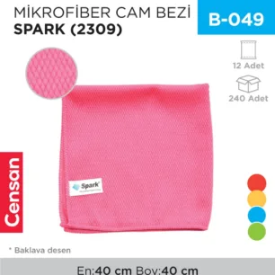 MİKROFİBER CAM BEZİ SPARK 40*40 CM (2309)