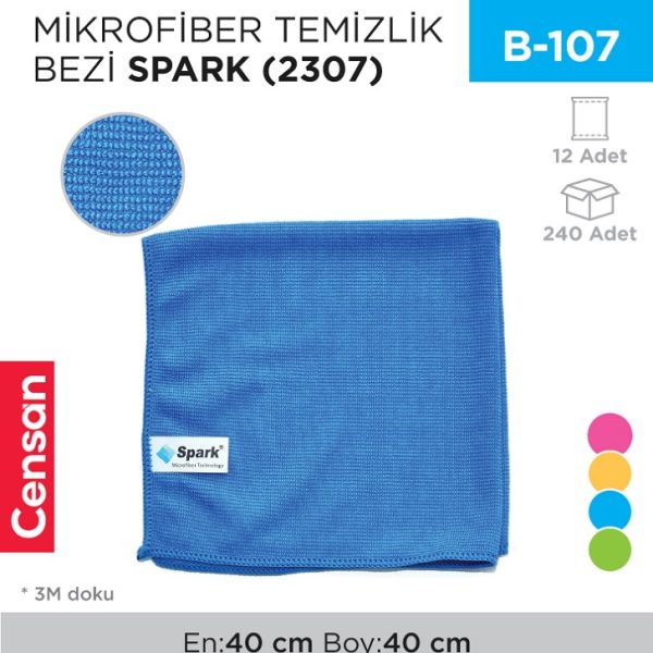 MİKROFİBER TEMİZLİK BEZİ SPARK 40*40 CM (2307)