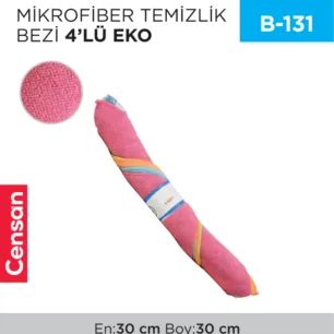 MİKROFİBER TEMİZLİK BEZİ 4LÜ EKO (TM-468)