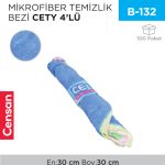 MİKROFİBER TEMİZLİK BEZİ CETY 4 LÜ (LINEX)(RND01)