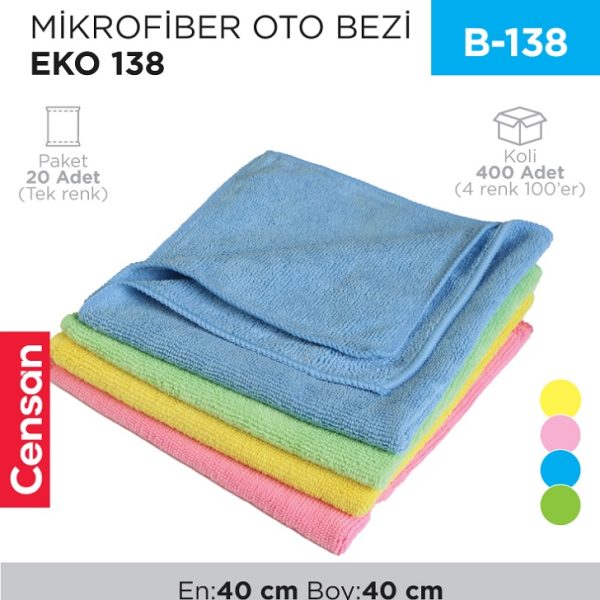 MİKROFİBER TEMİZLİK BEZİ 40*40 EKO (EKONEX)