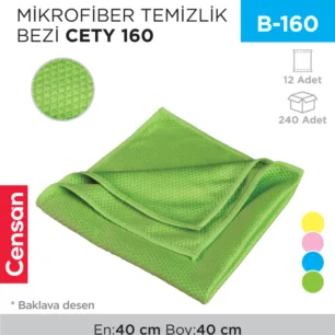 MİKROFİBER TEMİZLİK BEZİ CETY 160 (RND05)(BAKLAVA DESEN)