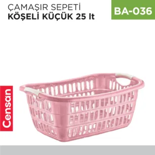 ÇAMAŞIR SEPETİ KÖŞELİ KÜÇÜK (25 LT) (E-290)