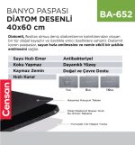 BANYO PASPASI DİATOM DESENLİ 40*60 CM (720)