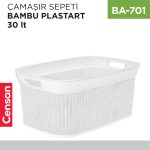 ÇAMAŞIR SEPETİ BAMBU PLASTART 30 LT (LA545)