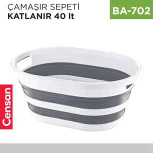 ÇAMAŞIR SEPETİ KATLANIR PLASTART 40 LT (LA550)