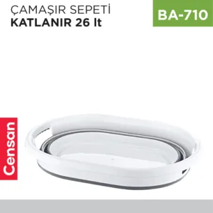 ÇAMAŞIR SEPETİ KATLANIR PLASTART 26 LT (LA555)