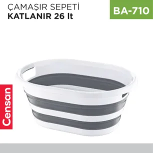 ÇAMAŞIR SEPETİ KATLANIR PLASTART 26 LT (LA555)