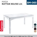 MASA RATTAN 90 CM*150 CM (2587)