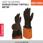 ASİT ELDİVENİ BEYBİ KORUN SİYAH TIRTIKLI (45 CM) (H2-45EXT)