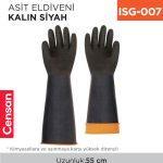 ASİT ELDİVENİ KALIN SİYAH (55 CM) (H2-55)