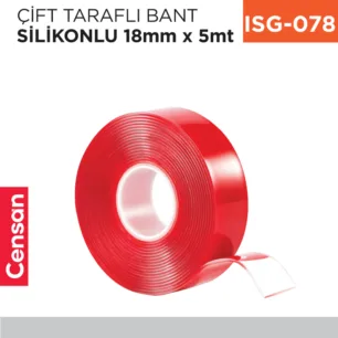 ÇİFT TARAFLI BANT SİLİKONLU 18 MM*5 MT