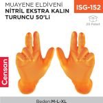 MUAYENE ELDİVENİ NİTRİL EKSTRA KALIN TURUNCU 50Lİ