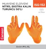 MUAYENE ELDİVENİ NİTRİL EKSTRA KALIN TURUNCU 50Lİ