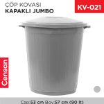 JUMBO ÇÖP KOVASI KAPAKLI 90 LT (UP 100)