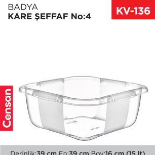 BADYA KARE ŞEFFAF NO:4 (15 LT) (E-167)