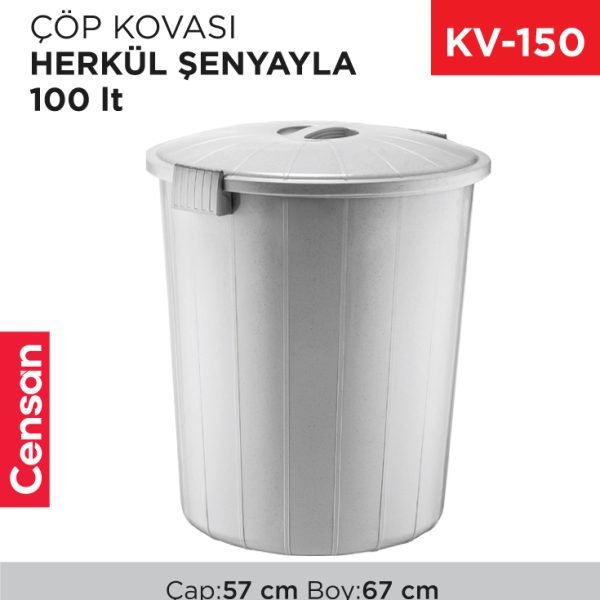 HERKÜL ÇÖP KOVASI ŞENYAYLA 100 LT (4102)