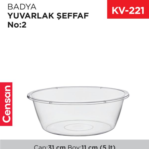 BADYA YUVARLAK ŞEFFAF NO:2 (5 LT) (E-151)