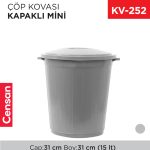 MİNİ ÇÖP KOVASI KAPAKLI 15 LT (UP 134)