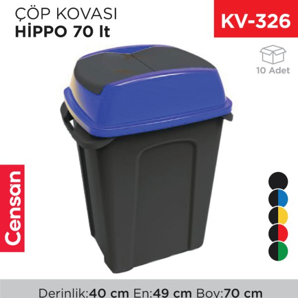 HİPPO ÇÖP KOVASI 70 LT (UP222)