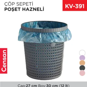 ÇÖP SEPETİ POŞET HAZNELİ 12 LT (8461)