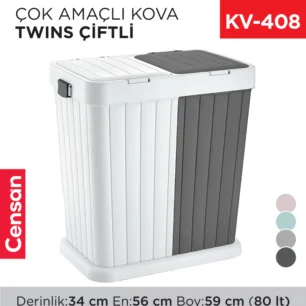 ÇOK AMAÇLI KOVA TWINS ÇİFTLİ 80 LT (6146)