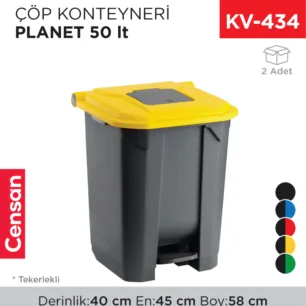 ÇÖP KONTEYNERİ PLANET 50 LT (UP 226)