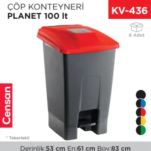 ÇÖP KONTEYNERİ PLANET 100 LT (UP229)