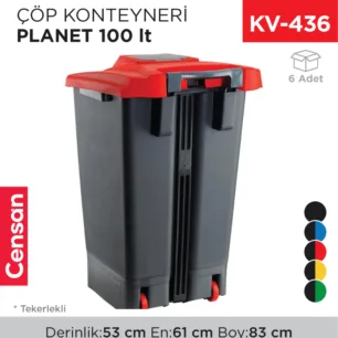 ÇÖP KONTEYNERİ PLANET 100 LT (UP229)
