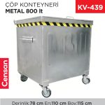 ÇÖP KONTEYNERİ METAL 800 LT (2431)