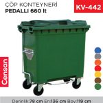 ÇÖP KONTEYNERİ PEDALLI 660 LT