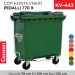ÇÖP KONTEYNERİ PEDALLI 770 LT