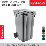 ÇÖP KONTEYNERİ 240 LT EKO GRİ (6511)