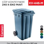 ÇÖP KONTEYNERİ 240 LT EKO MAVİ (6511)
