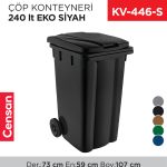 ÇÖP KONTEYNERİ 240 LT EKO SİYAH (6511)