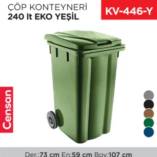 ÇÖP KONTEYNERİ 240 LT EKO YEŞİL (6511)