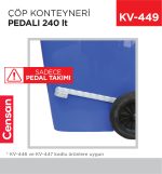 ÇÖP KONTEYNERİ PEDALI 240 LT