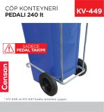 ÇÖP KONTEYNERİ PEDALI 240 LT