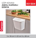 ASKILI KAPAKLI ÇÖP KOVASI DÜNYA (07110)