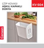 ASKILI KAPAKLI ÇÖP KOVASI DÜNYA (07110)