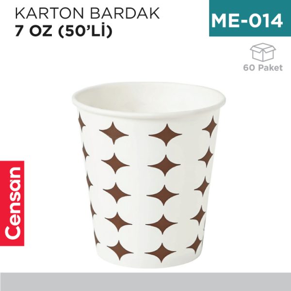 KARTON BARDAK 7 OZ (50 Lİ)