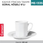 KAHVE FİNCAN TAKIMI GÜRAL KÖŞELİ 6LI