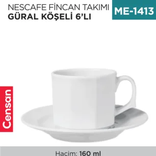 NESCAFE FİNCAN TAKIMI GÜRAL KÖŞELİ 6LI