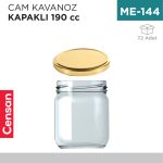 CAM KAVANOZ 190 CC KAPAKSIZ