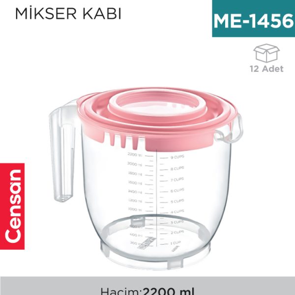 MİKSER KABI 2200 ML KAPAKLI DÜNYA (10200)