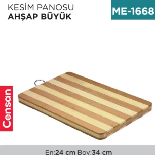 KESİM PANOSU AHŞAP BÜYÜK 26*36 CM (CKR3297)